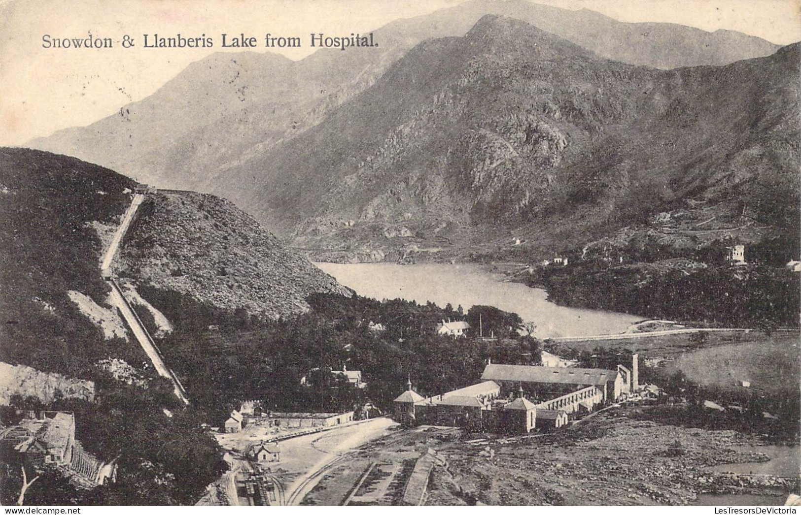 PAYS DE GALLE - Snowdon & Llanberis Lake From Hospital - Carte Postale Ancienne - Sonstige & Ohne Zuordnung