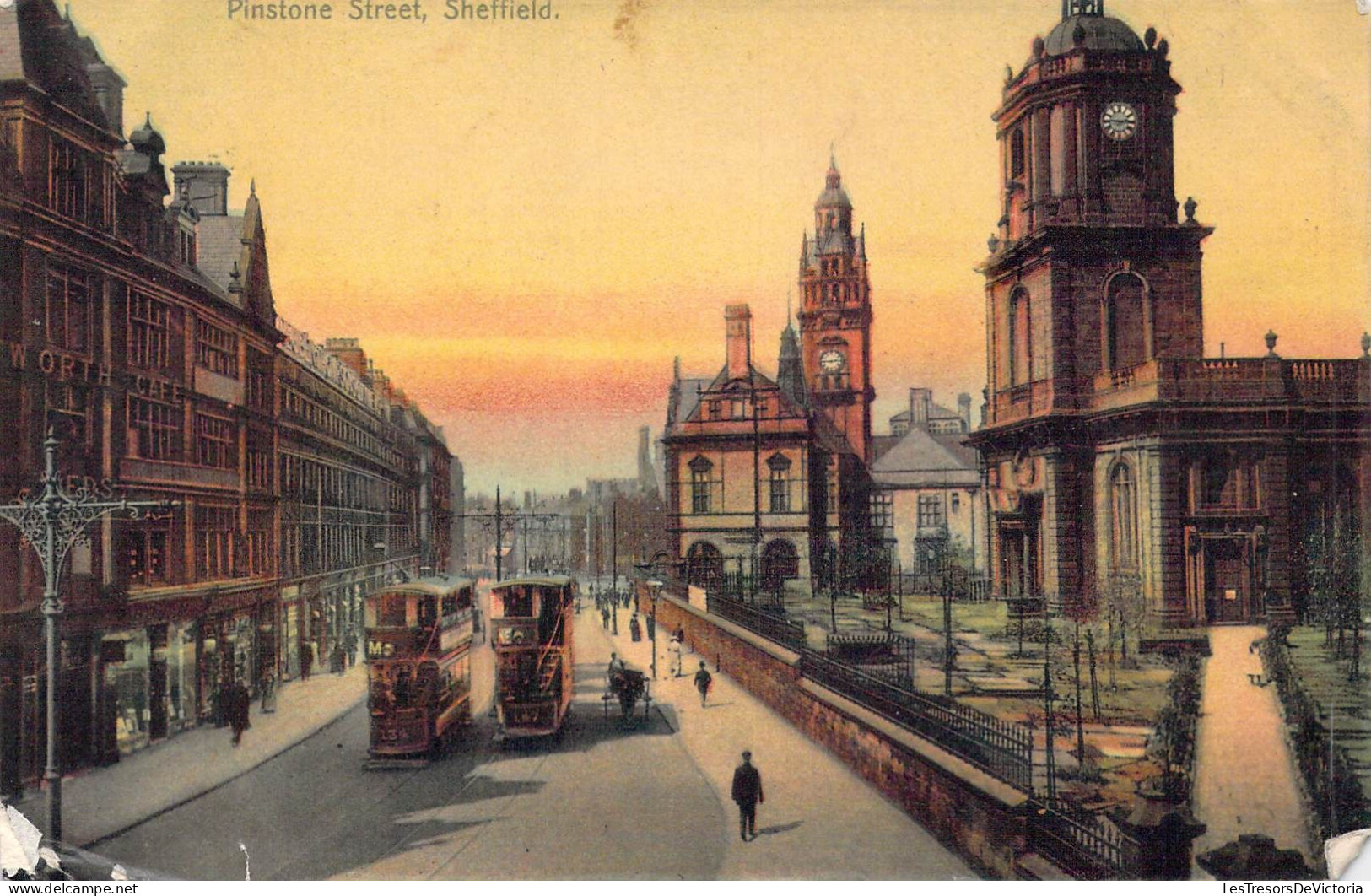 ANGLETERRE - Sheffield - Pinstone Street - Carte Postale Ancienne - Sheffield