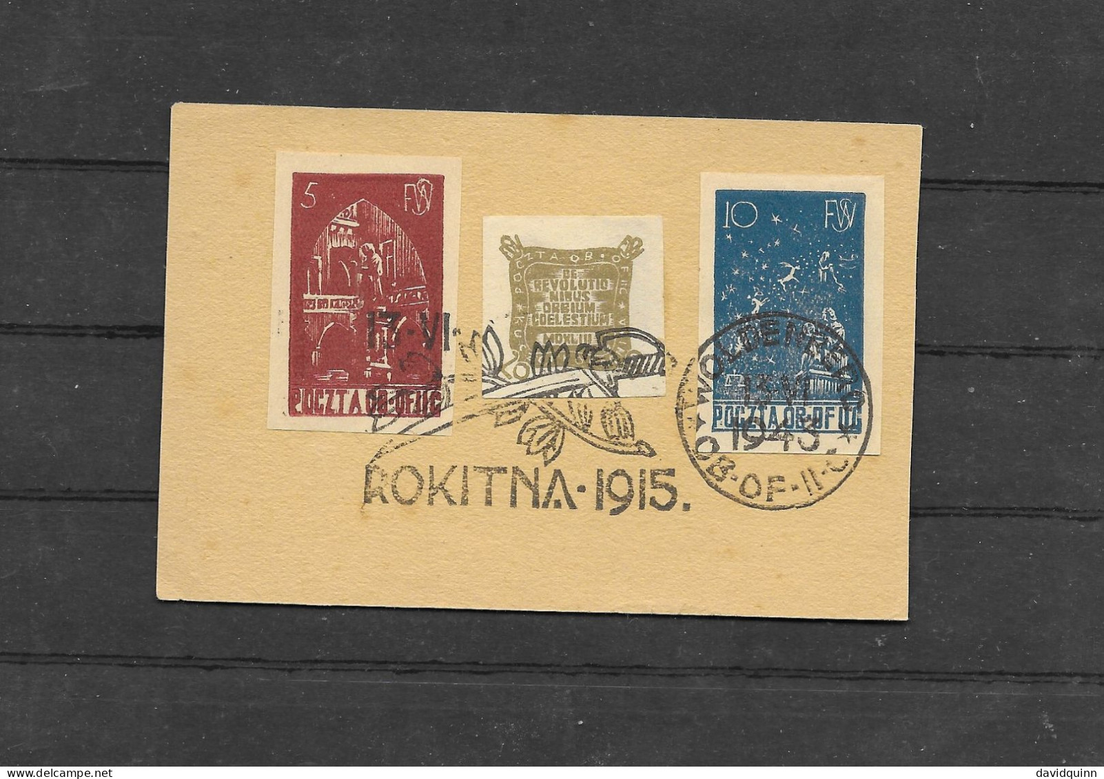 Woldenberg 11C 1943 Copernicus Set On Card - Camps De Prisonniers