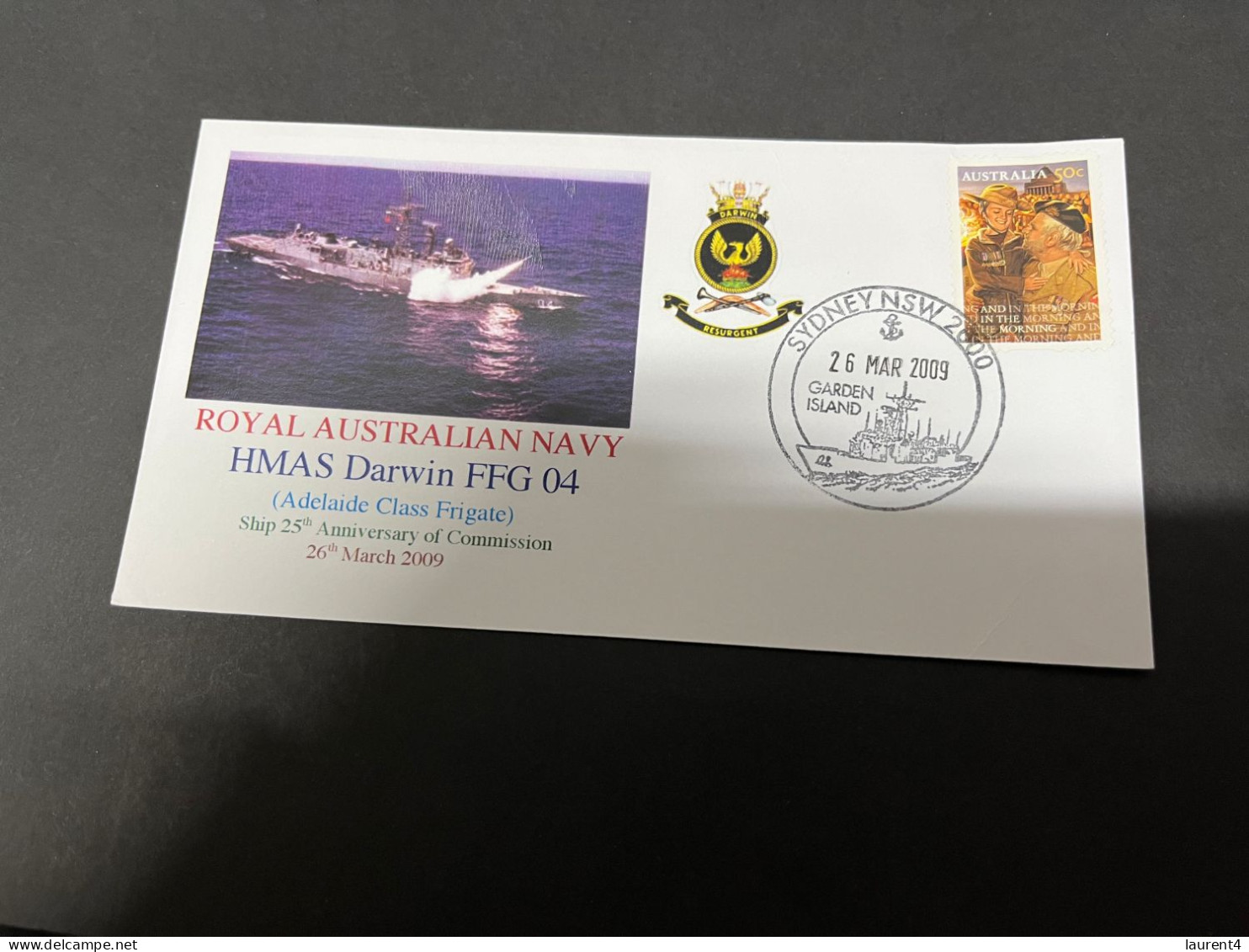 5-7-2023 (1 S 22) Royal Australian Navy Warship - HMAS Darwin FFG 04 (25th Anniversary) - Sonstige & Ohne Zuordnung