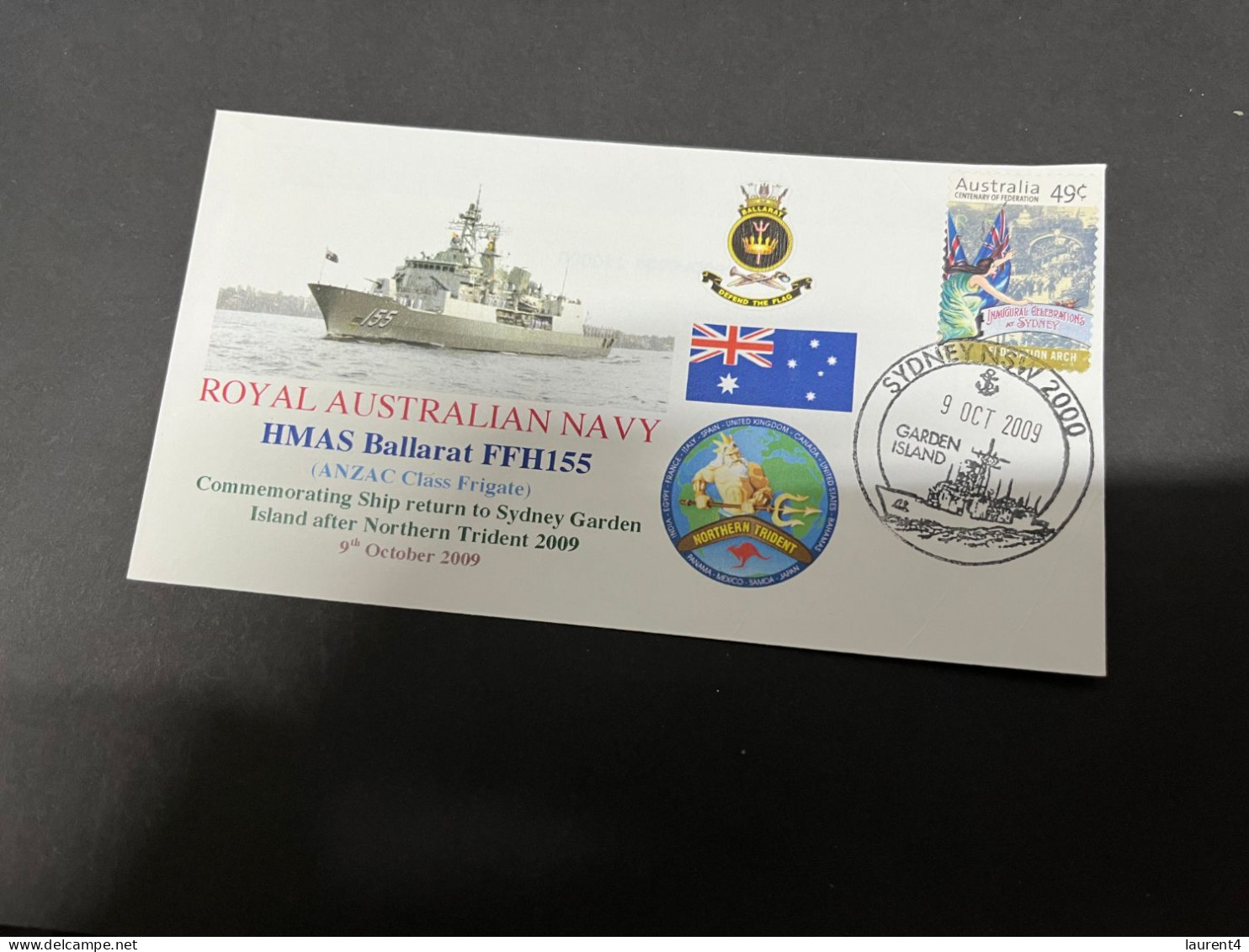 5-7-2023 (1 S 22) Royal Australian Navy Warship - HMAS Ballarat FFH 155 (Northen Trident) - Andere & Zonder Classificatie