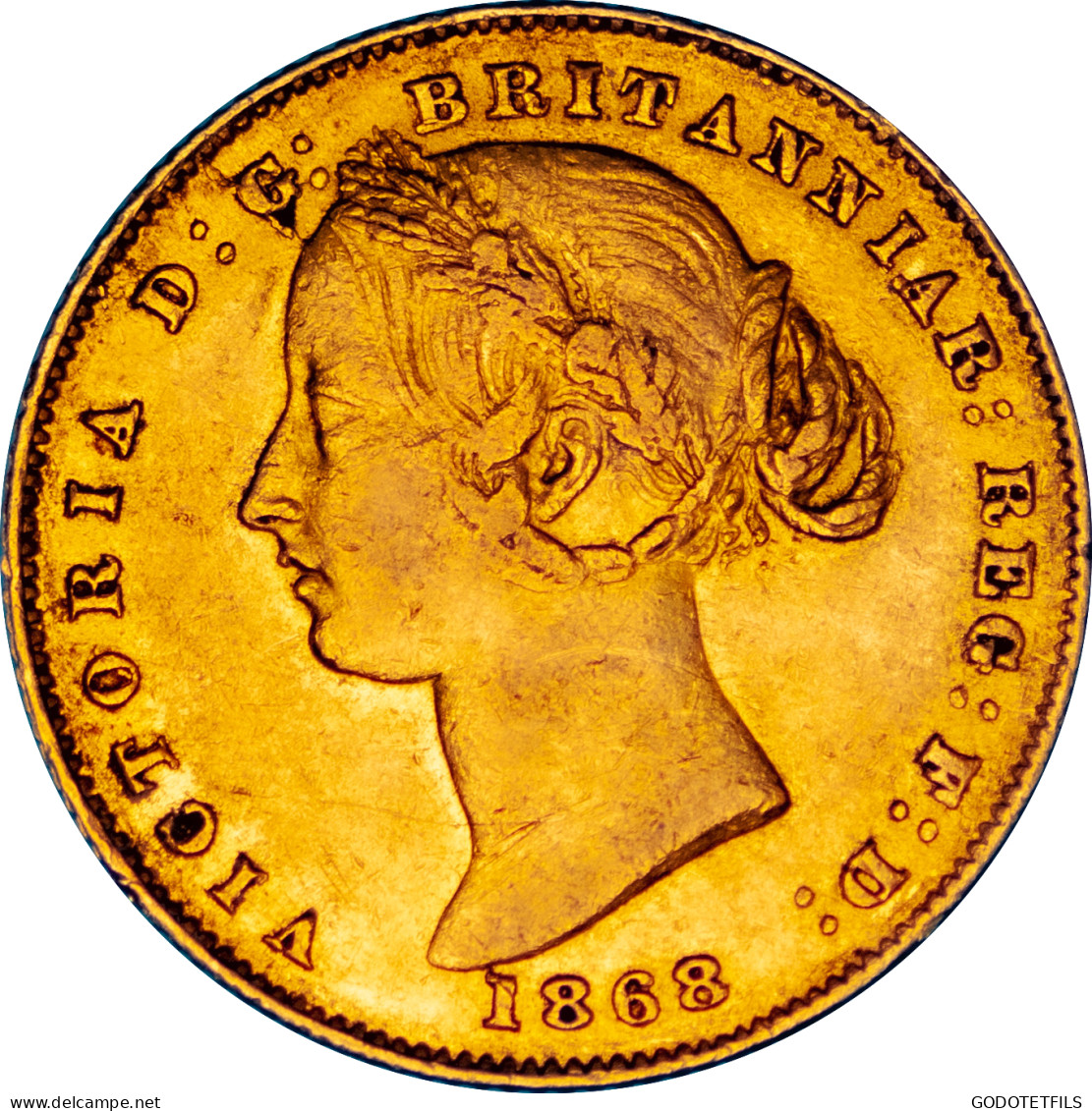 Australie Souverain Victoria Buste Jeune 1868 Sydney - 1 Sovereign