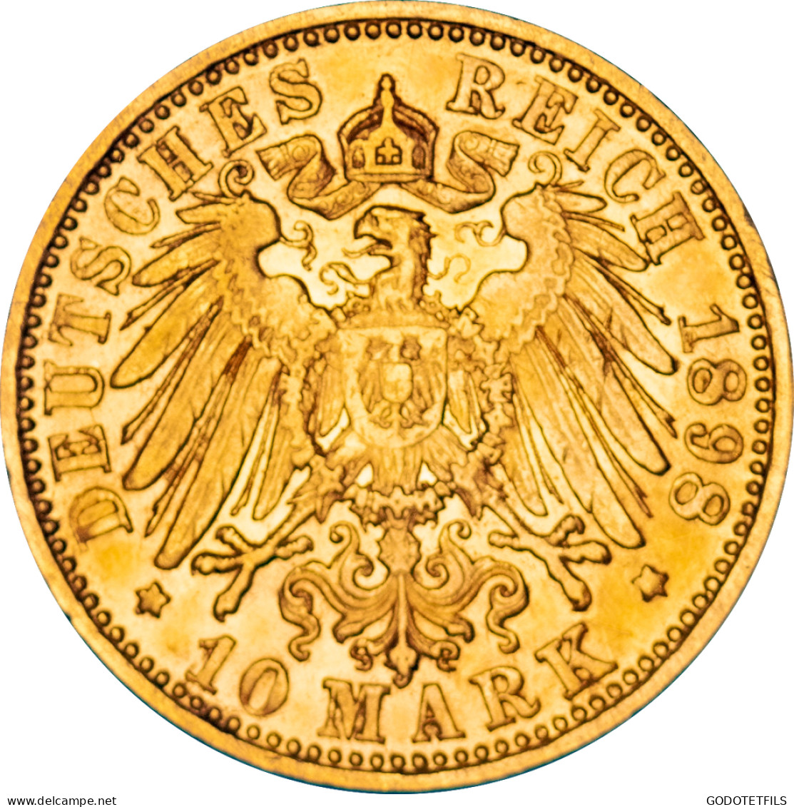Allemagne 10 Mark Guillaume II 1898 Stuttgart - 5, 10 & 20 Mark Gold