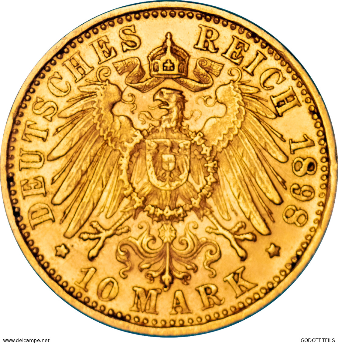 Allemagne 10 Mark Guillaume II 1898 Stuttgart - 5, 10 & 20 Mark Goud