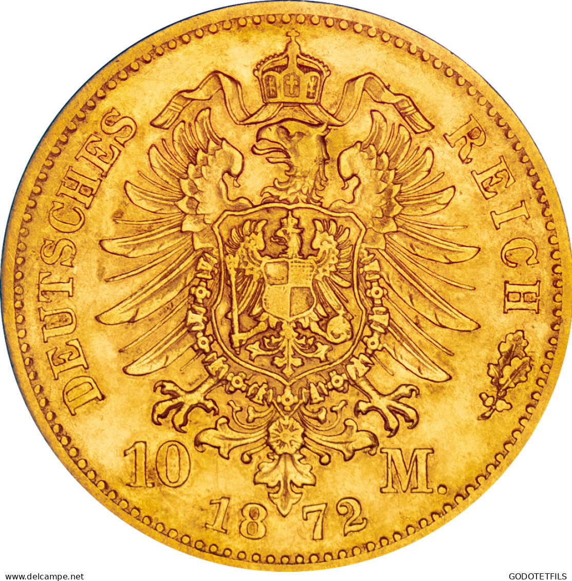 Wurtemberg - 10 Mark Charles 1er 1872 Stuttgart - 5, 10 & 20 Mark Gold