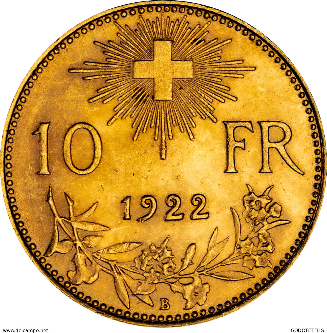 Suisse 10 Francs Vreneli 1922 N°5 - Autres & Non Classés