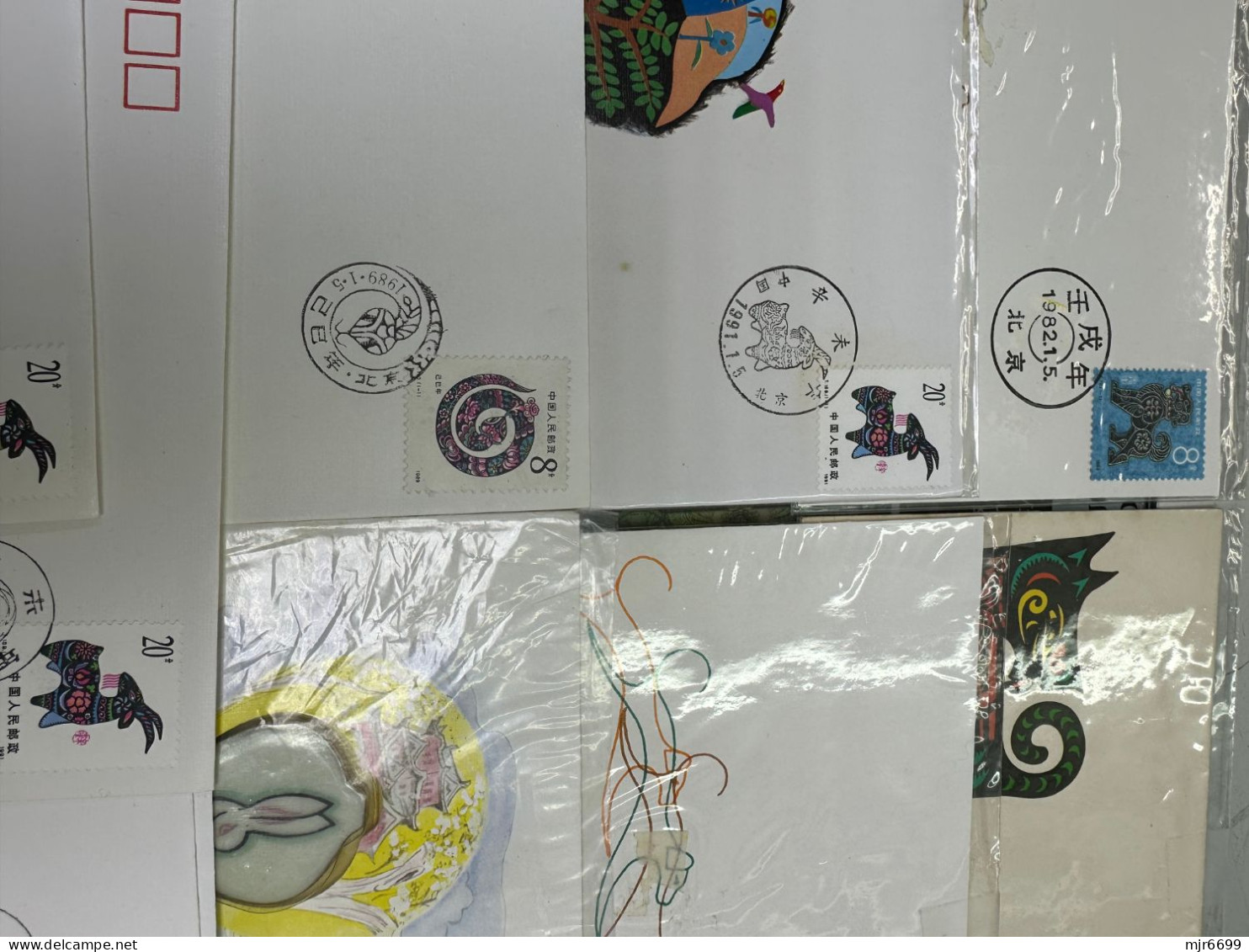 CHINA LOT OF LUNAR NEW YEAR FDC, SOME COMBINE ISSUE WITH UNITED STATES OF AMERICA - 1980-1989