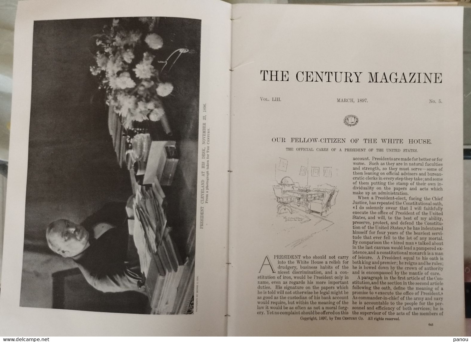 THE CENTURY MAGAZINE, 1897. WHITE HOUSE PRESIDENT CLEVELAND, McKINLEY - Andere & Zonder Classificatie