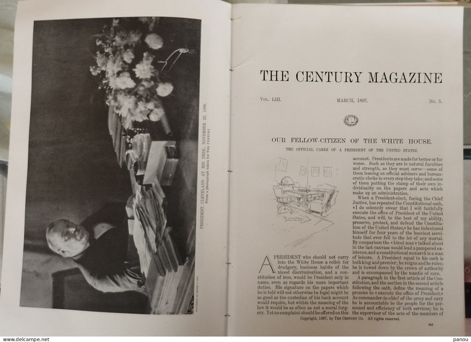 THE CENTURY MAGAZINE, 1897. WHITE HOUSE PRESIDENT CLEVELAND, McKINLEY - Other & Unclassified