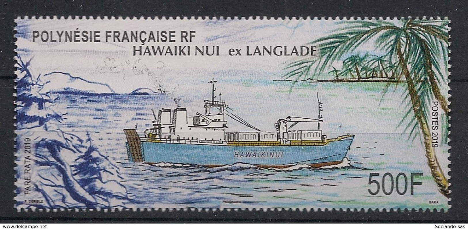 POLYNESIE - 2019 - N°Yv. 1233 - Navire Roulier - Neuf Luxe ** / MNH / Postfrisch - Neufs