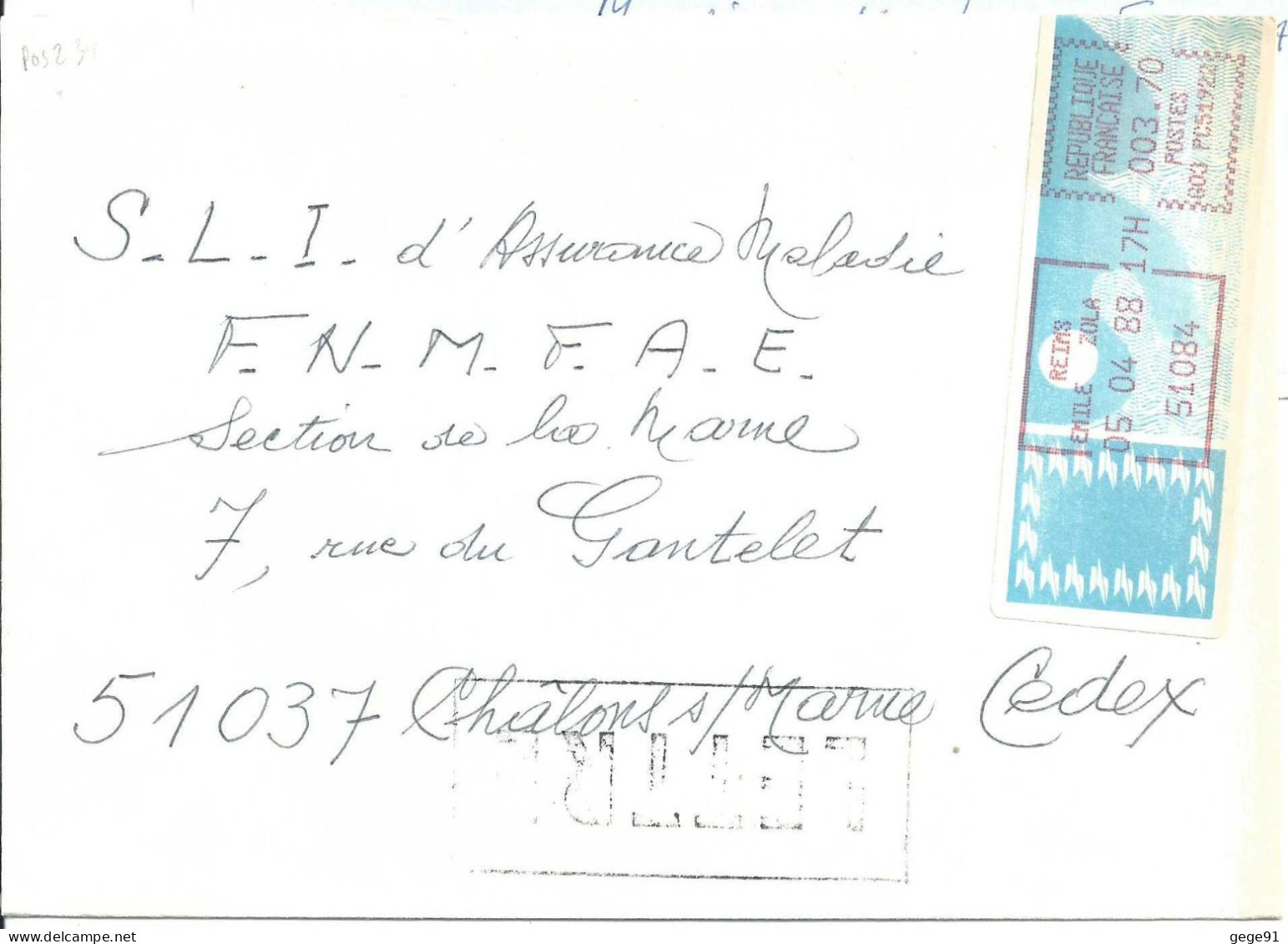 Vignette D'affranchissement - MOG - Reims Emile Zola - Marne - Romancier - écrivain - Enveloppe Entière - 1985 « Carrier » Paper