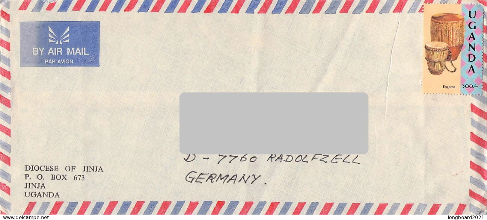 UGANDA - AIRMAIL JINJA > RADOLFZELL/DE / *340 - Oeganda (1962-...)