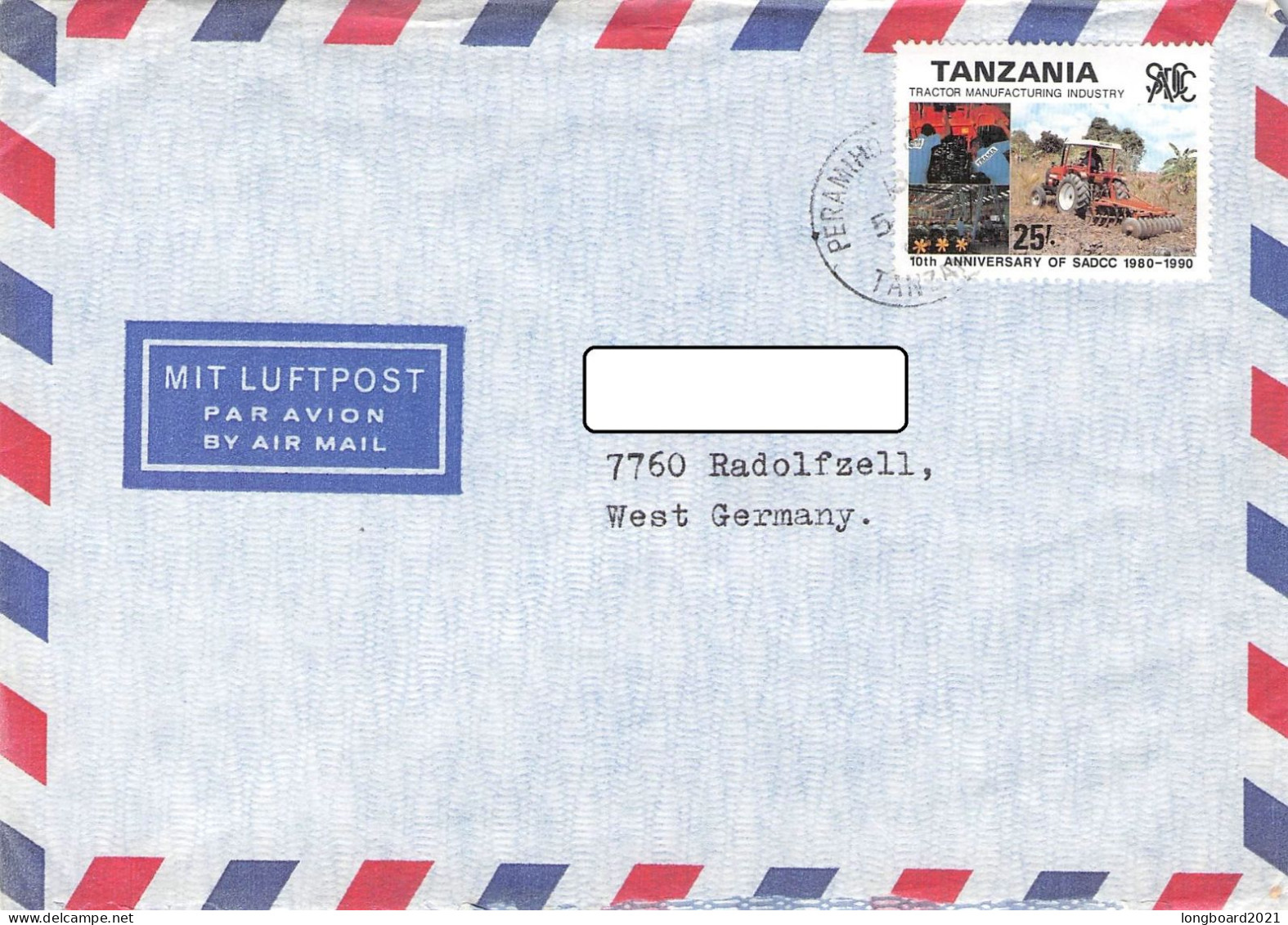 TANZANIA - MAIL Ca 1990 > RADOLFZELL/DE / *348 - Tanzania (1964-...)