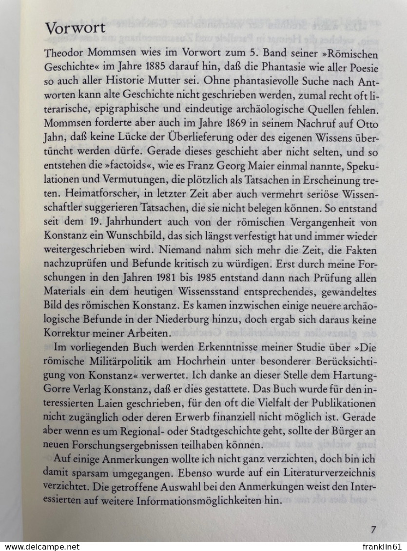 Das Römische Konstanz Und Sein Umfeld. - 4. Neuzeit (1789-1914)