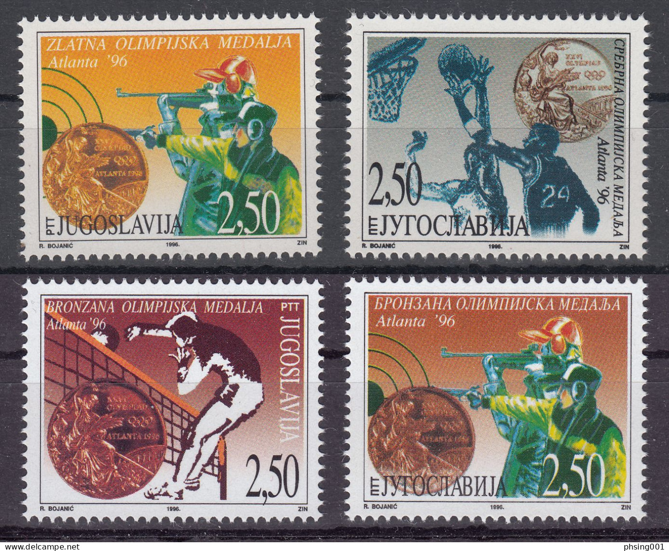 Yugoslavia 1996, Europa, Olympic Games Atlanta USA, Insects, Horses, Chess, Complete Year, MNH