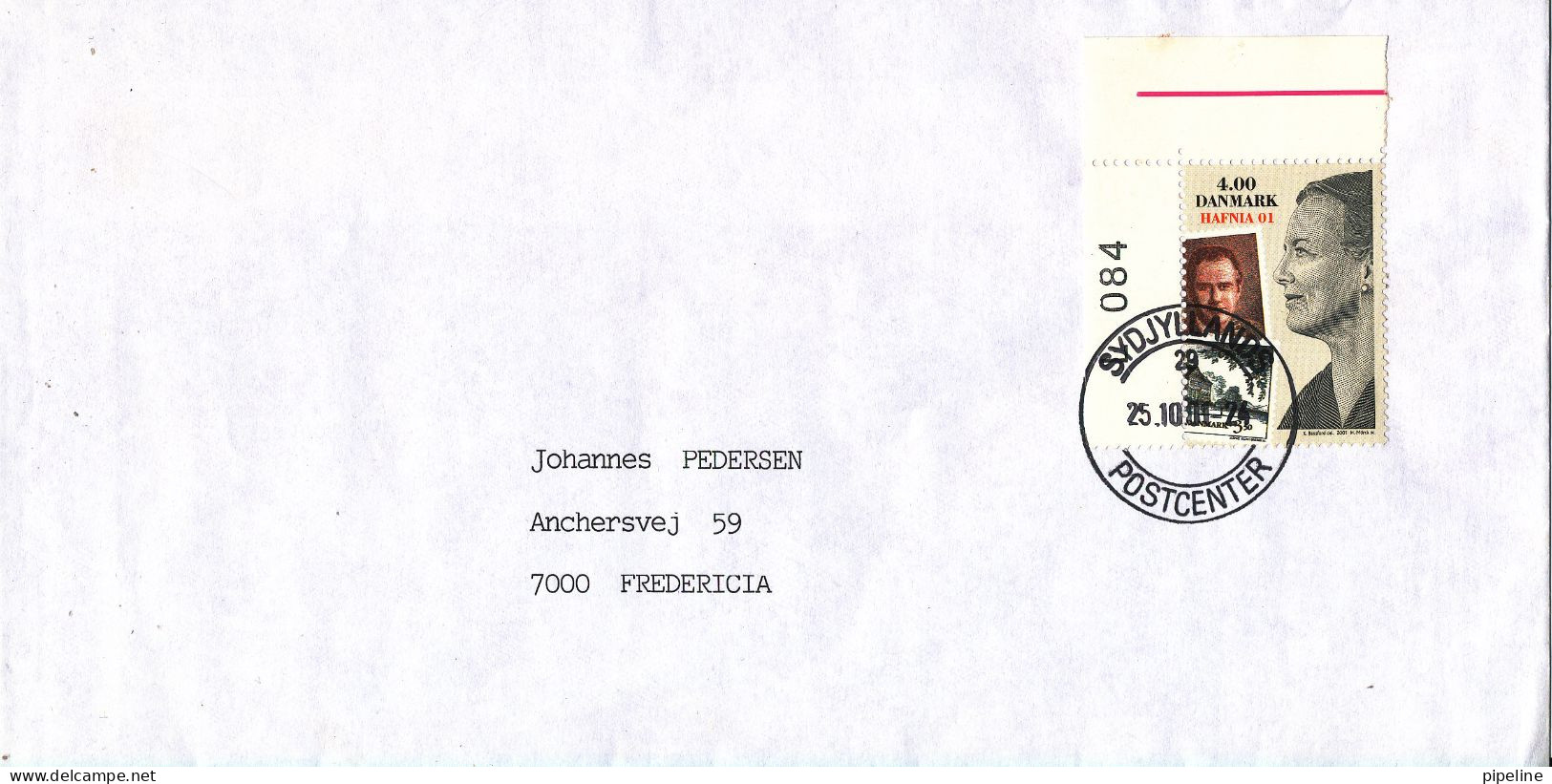 Denmark Cover 25-10-2001 Single Franked - Briefe U. Dokumente