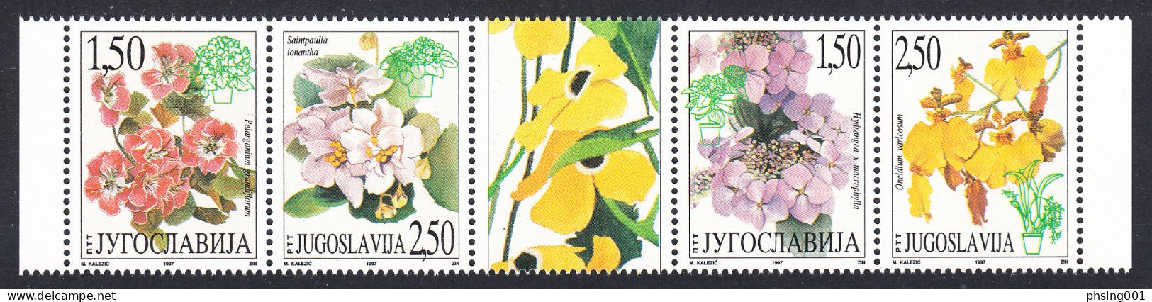 Yugoslavia 1997, Europa, Tennis, Singing birds, Flowers, Icones, Complete Year, MNH