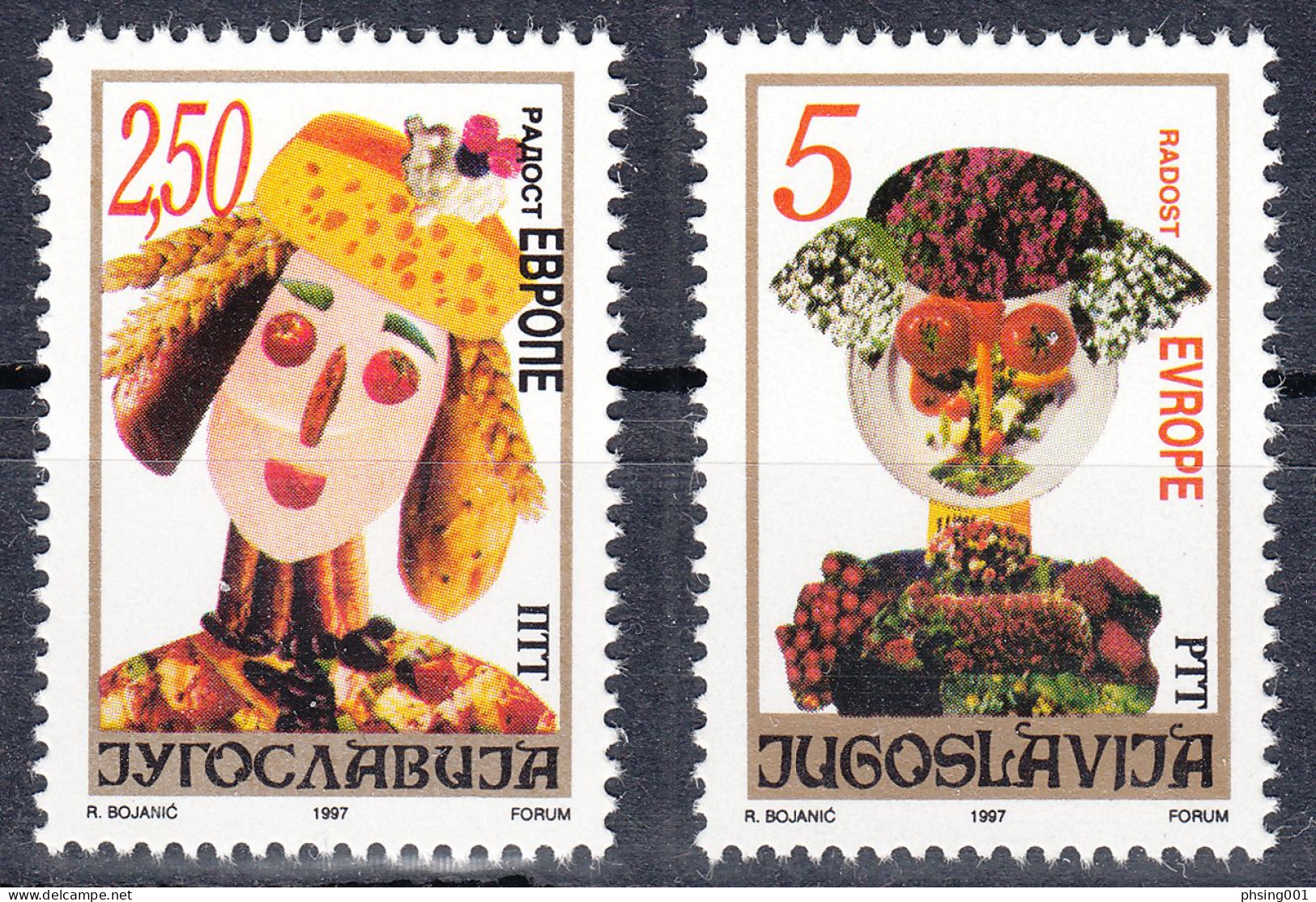 Yugoslavia 1997, Europa, Tennis, Singing birds, Flowers, Icones, Complete Year, MNH