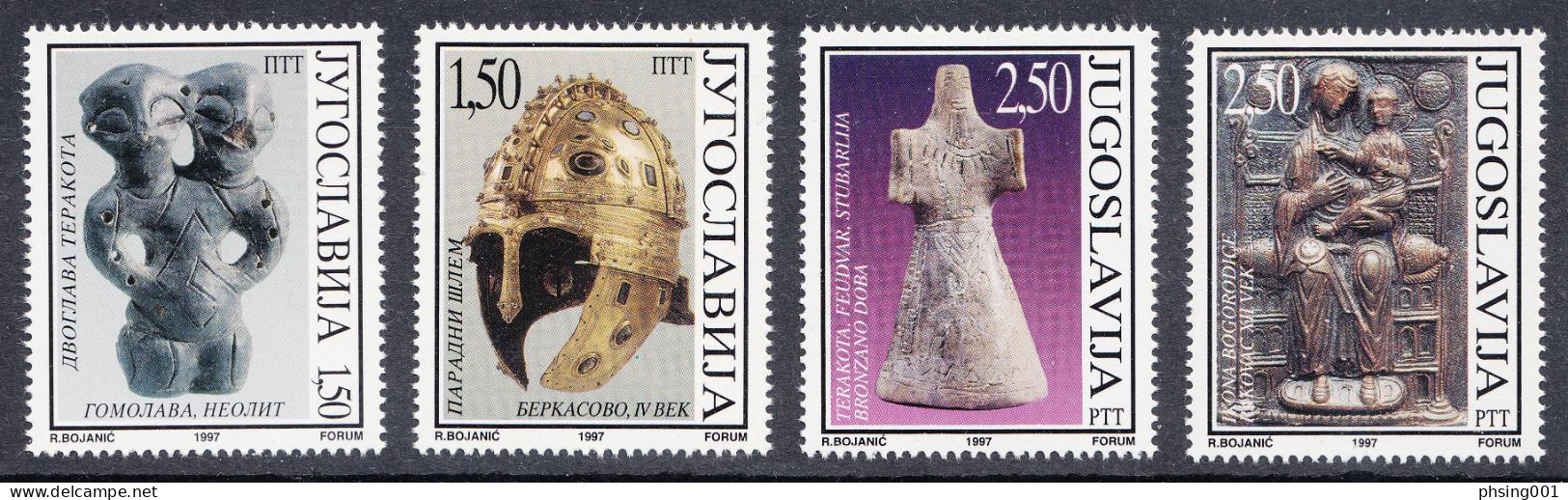 Yugoslavia 1997, Europa, Tennis, Singing birds, Flowers, Icones, Complete Year, MNH