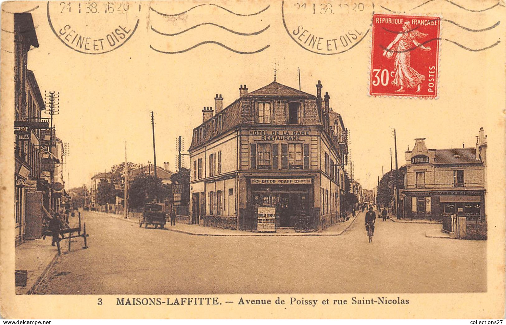 78-MAISON-LAFFITTE- AVENUE DE POISSY ET RUE SAINT-NICOLAS - Maisons-Laffitte