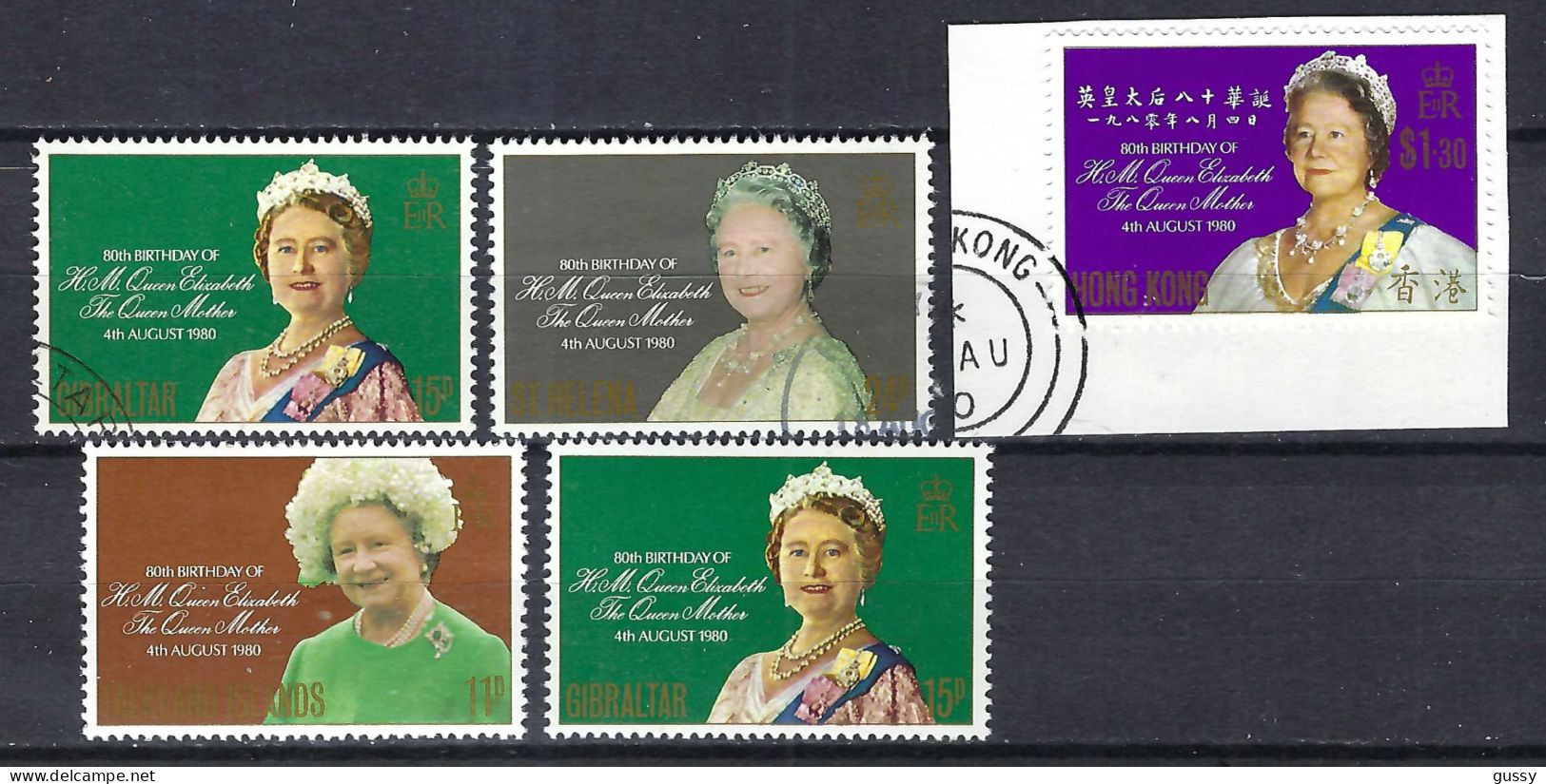 HONG KONG, GIBRALTAR, STE HELENE, FALKLAND Ca.1980: Lot "REINE ELISABETH" Neufs** Et Obl. - Neufs