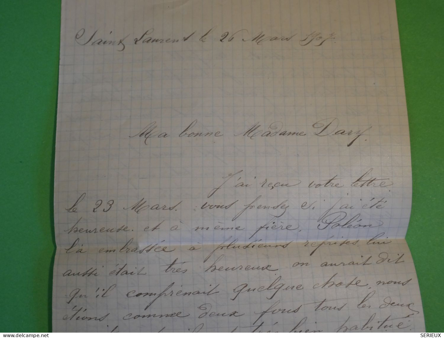 BV4 GUYANNE  BELLE  LETTRE RR  1907 PETIT BUREAU  ST LAURENT MARONI A PHILIPPEVILLE ALGERIE+ TEMOIGNAGE+AFF.INTERESSANT+ - Storia Postale