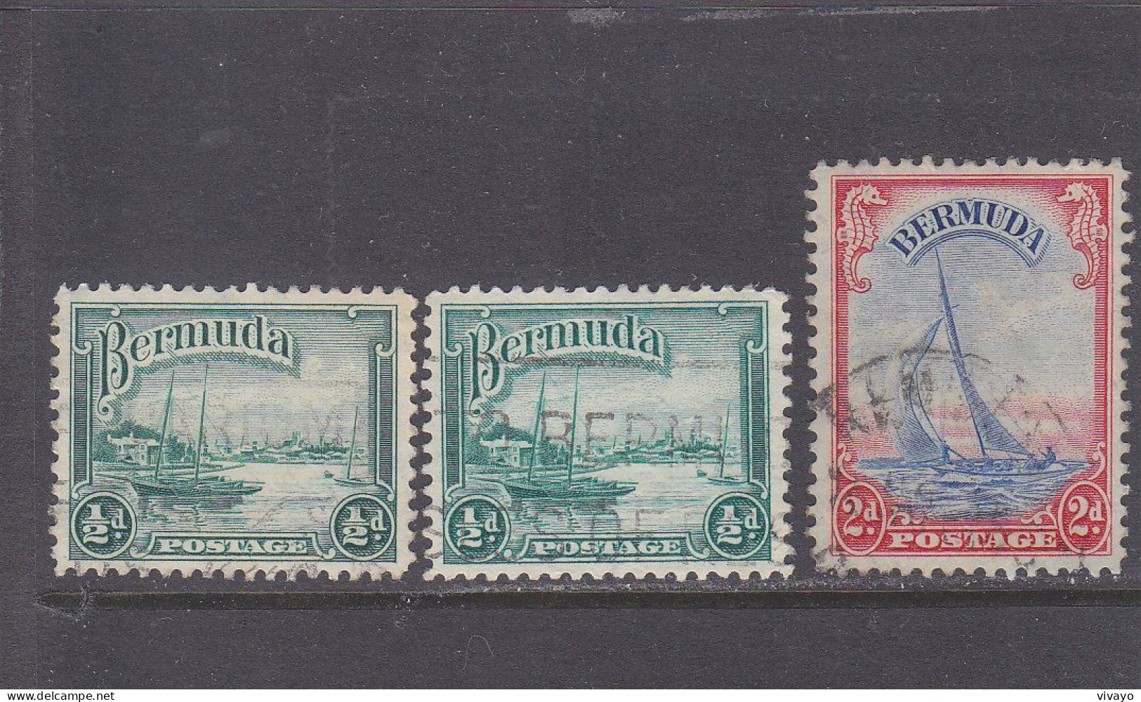 BERMUDA - BERMUDES - 1936 / 1940 - O / FINE CANCELLED - " SONG OF THE WIND "  " LUCIE " -  Yv. 92, 95     Mi. 89, 104 - Bermuda