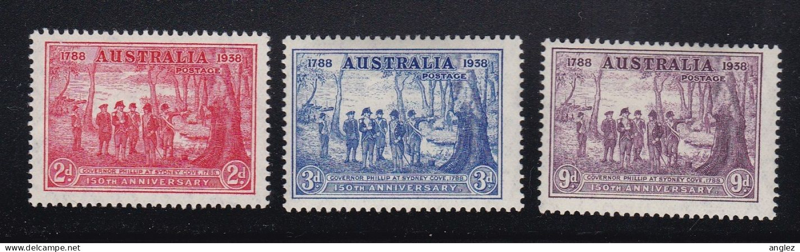 Australia 1938 Founding New South Wales Set 3v LHM - Nuevos