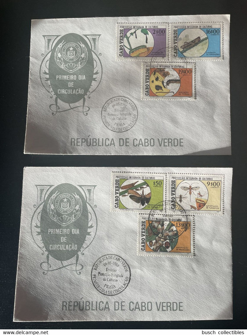 Cape Verde Cabo Verde 1988 Mi. 528 - 533 FDC Protecçao Integrada Culturas Plantes Pflanzen Insectes Insects Insekten - Otros & Sin Clasificación