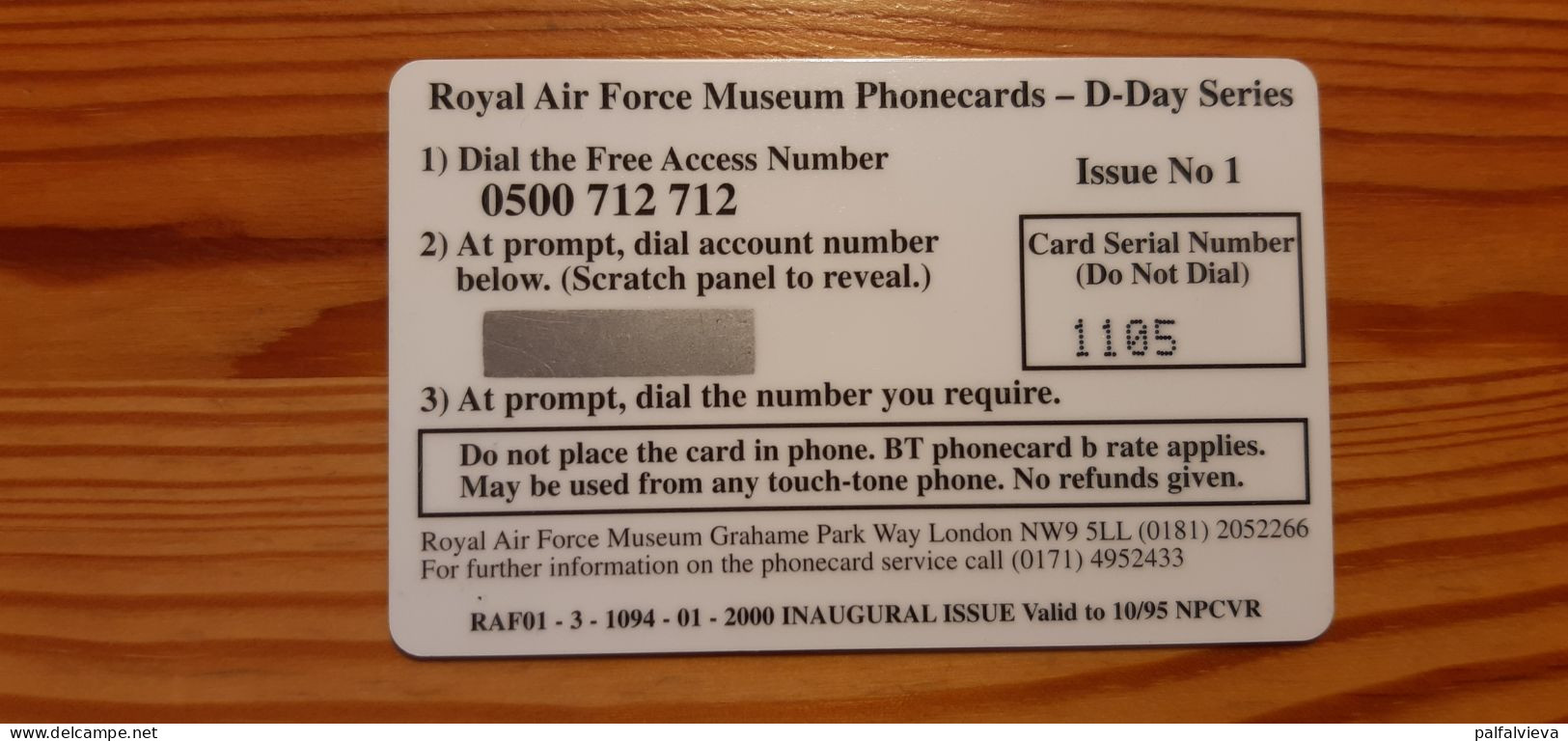 Prepaid Phonecard United Kingdom, Royal Air Force Museum - Airplane, D-Day - Emissioni Imprese