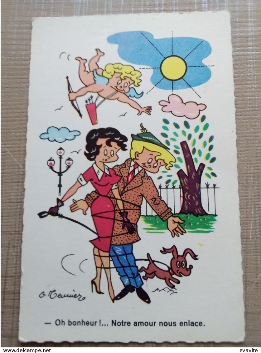 CPSM  Editions Picard  Illustrateur  G. Meunier - Humour -   Oh ! Bonheur ! Notre Amour Nous Enlace... - Meunier, G.