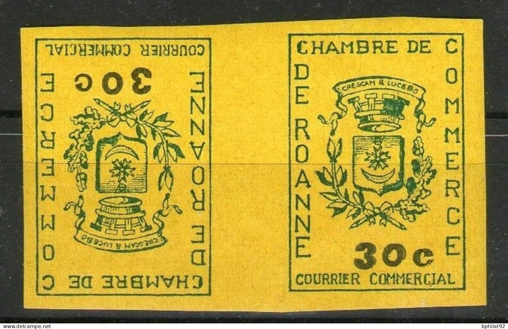 !!! GREVE DE ROANNE DE 1968 : PAIRE TETE-BECHE NEUVE ** COTE CERES = 215 € - Stamps