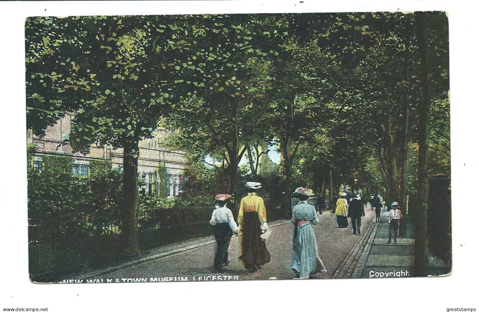 Leicestershire Leicester New Walk And Town Museum Railway Cancel Winchcombe Railway Sorting Office. Animated - Leicester