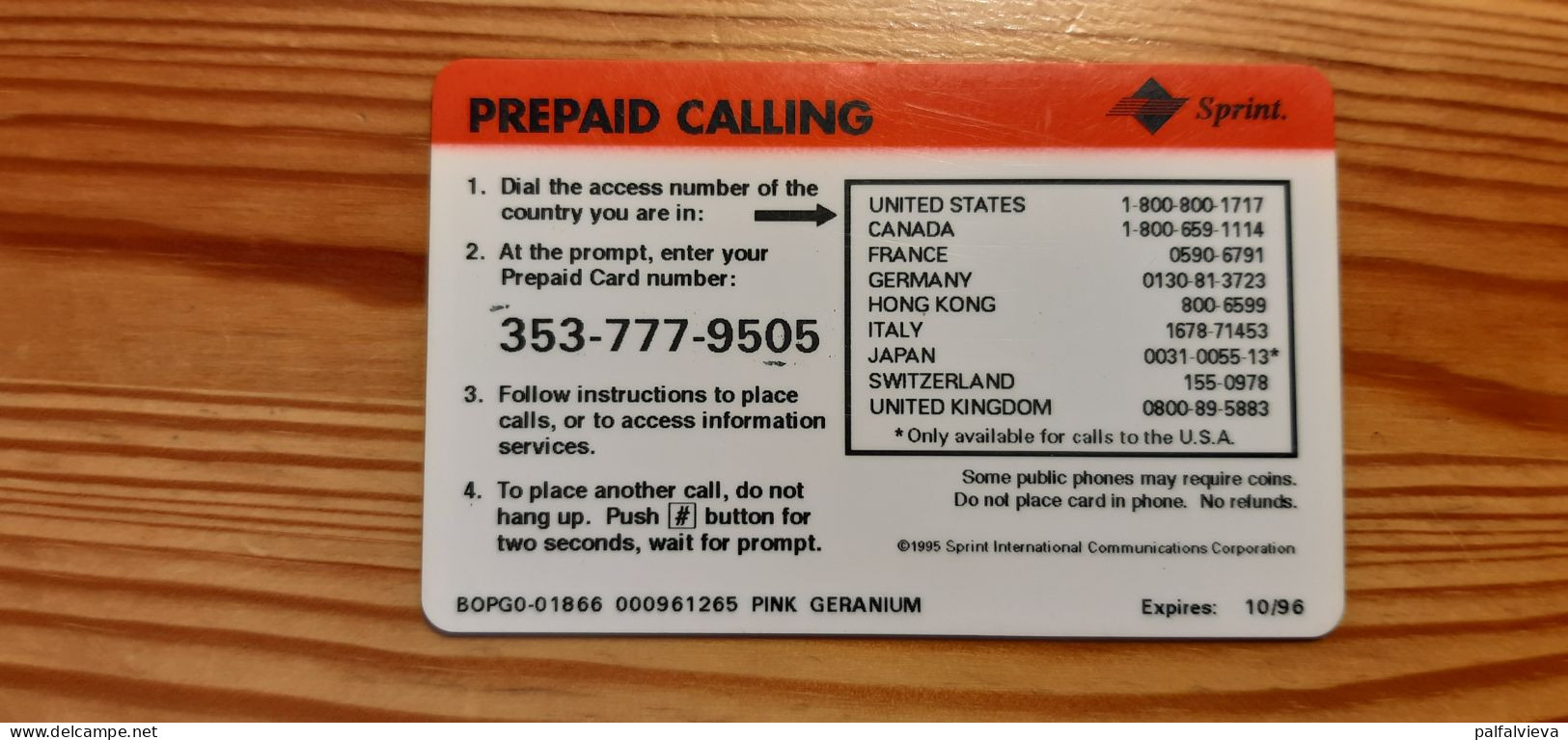 Prepaid Phonecard USA, Sprint - Flower - Sprint