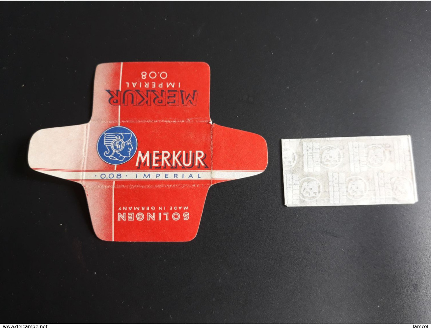 Lame De Rasoir Allemande MERKUR 0.08 - German Safety Razor Blade Wrapper - Lamette Da Barba