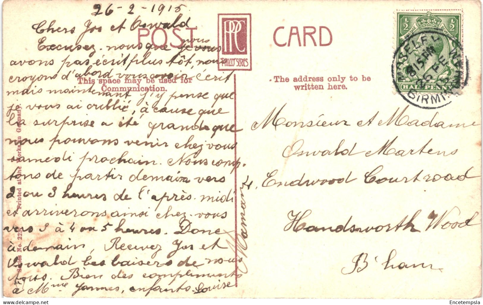 CPA Carte Postale Royaume Uni   Birmingham  High  Street 1915 VM68998 - Birmingham