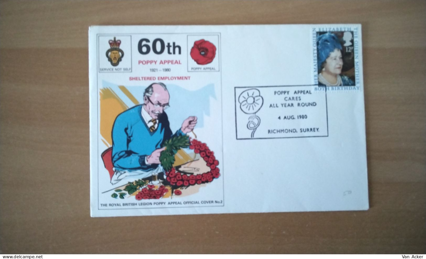 South Africa FDC Poppy Appeal. Sheltered Employment 1980. - FDC