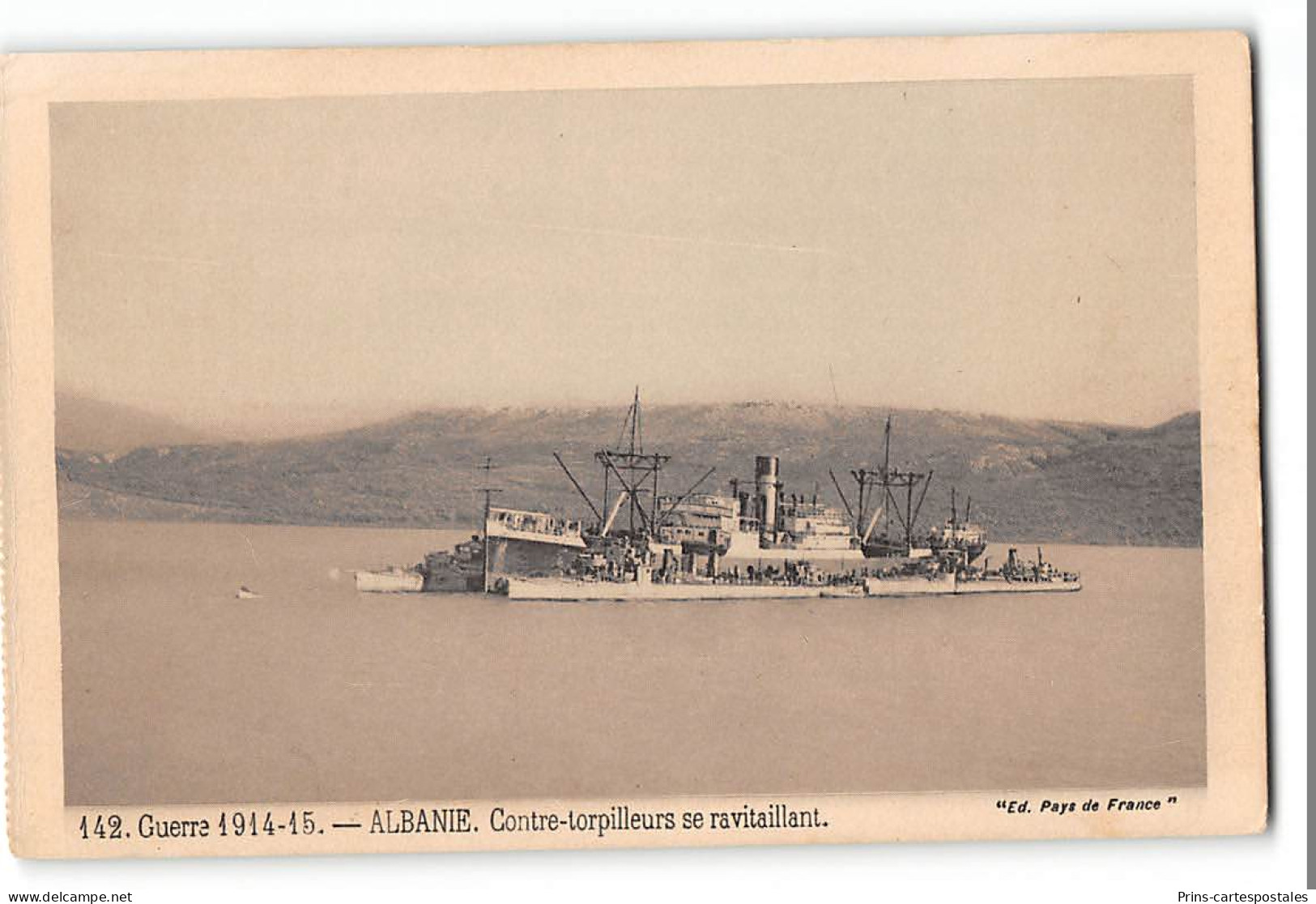 CPA Albanie Guerre 1914-15 Contre Torpilleurs Se Ravitaillant - Albanien