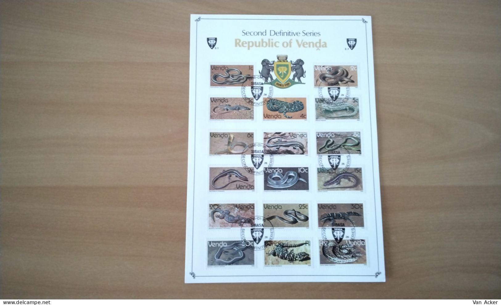 Venda FDC Reptiles 1986. - Venda