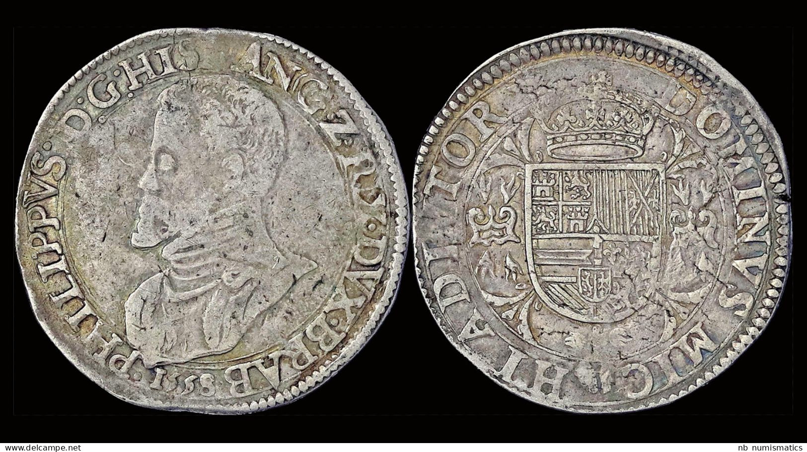 Southern Netherlands Brabant  Filips II Filipsdaalder 1558 - 1556-1713 Spanische Niederlande