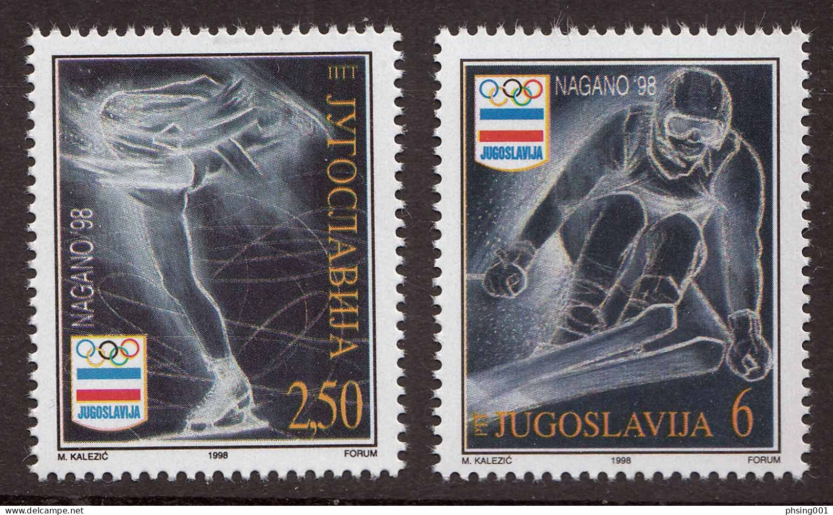 Yugoslavia 1998, Europa Horses Trains FIFA France Soccer Flags Sailing Ships Sports, Complete Year, MNH - Années Complètes