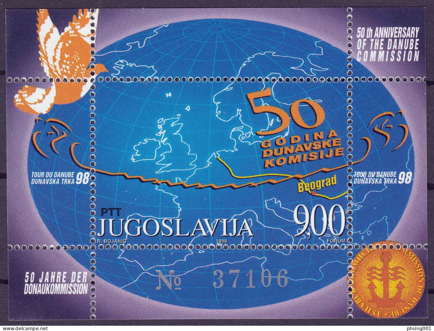 Yugoslavia 1998, Europa Horses Trains FIFA France Soccer Flags Sailing ships Sports, Complete Year, MNH