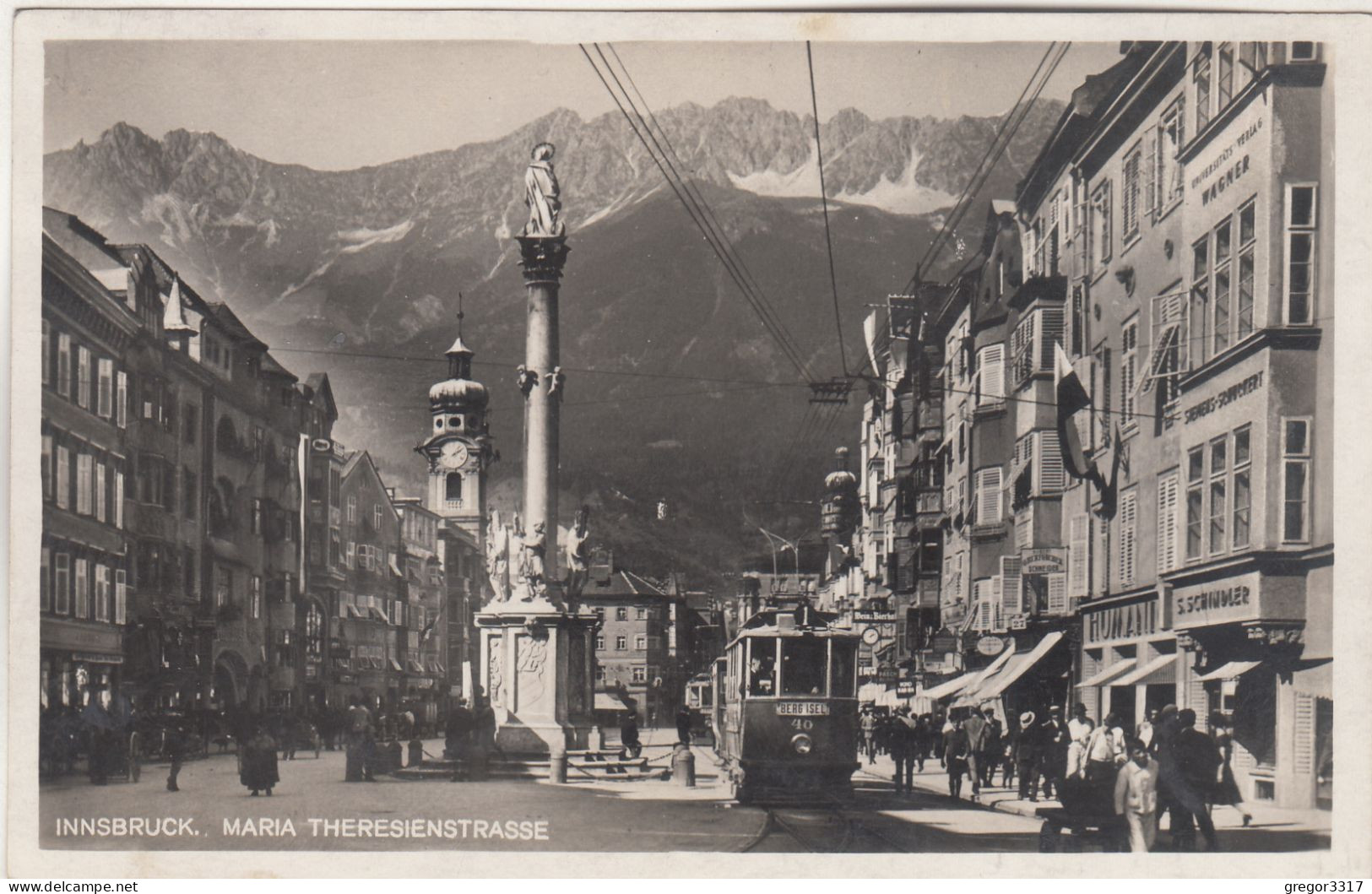 D1190) INNSBRUCK - Straßenbahn Tramway LINIE 1  BERG ISEL - Alte FOTO AK - - Innsbruck