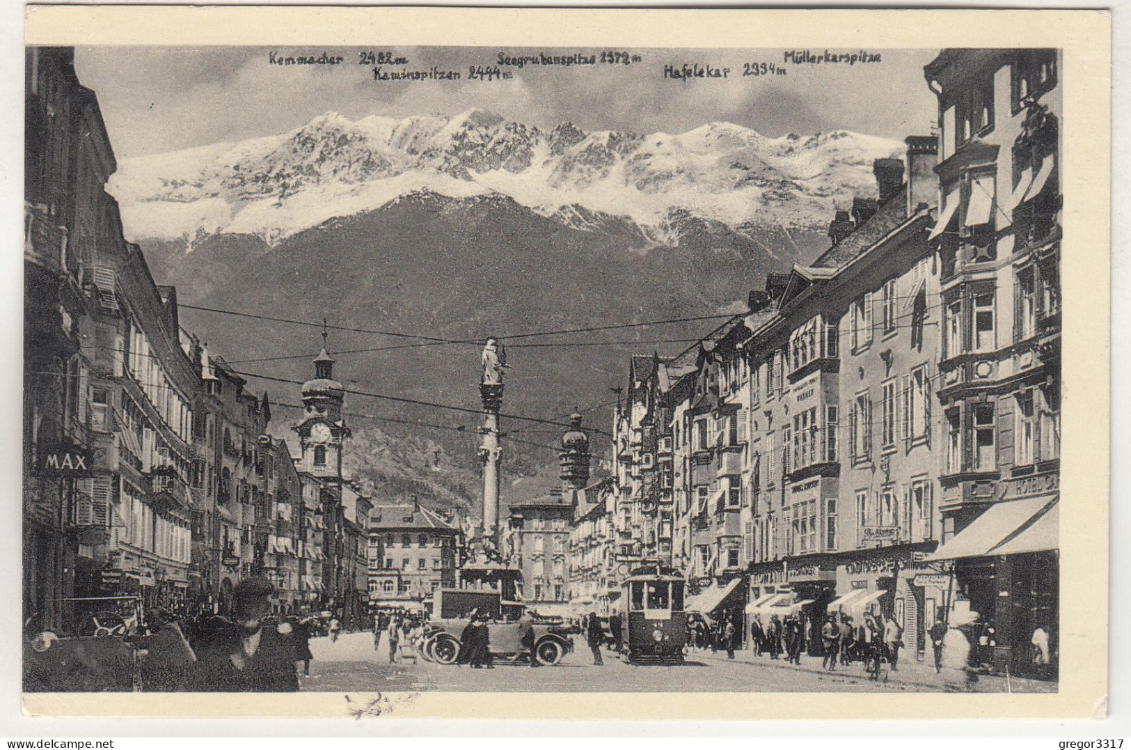 D1193) INNSBRUCK - Straße Mit  Bergansichten U. Straßenbahn Linie 1 U. AUTO - Innsbruck