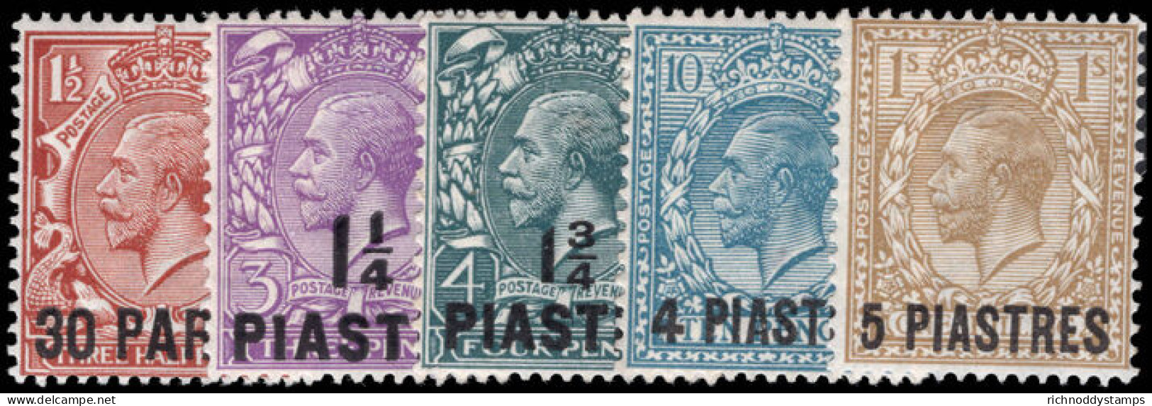 British Levant 1913-14 Part Set Lightly Mounted Mint. - Britisch-Levant