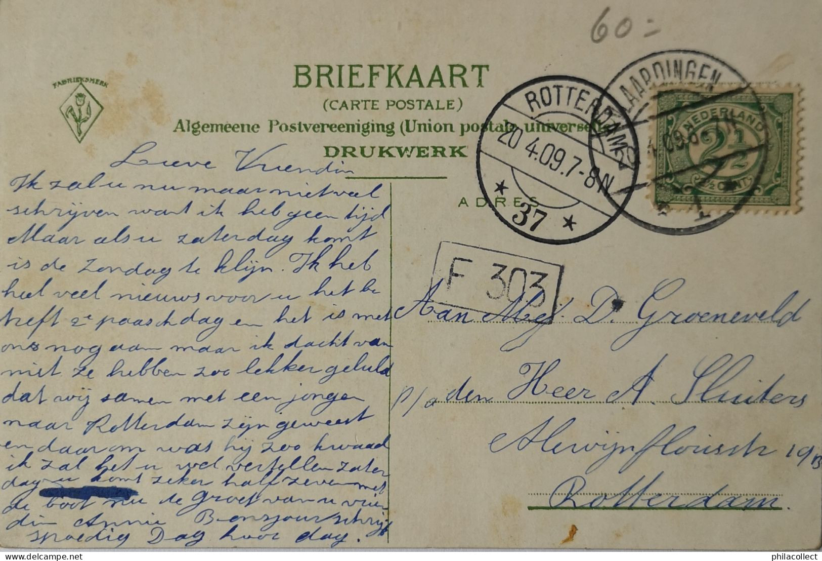 Goor (Ov.) Groote Straat Te 1909 De Tulp - Goor