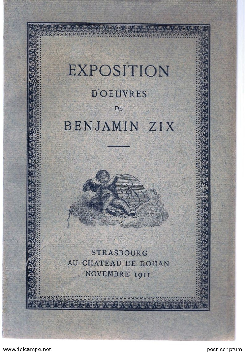 Livre - Exposition D'oeuvres De Benjamin Zix  (catalogue) - Alsace