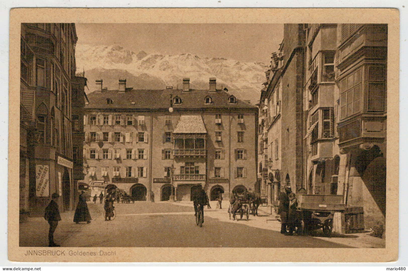 C.P. PICCOLA    JNNSBRUCK   GOLDENES  DACHL        2 SCAN  (SCRITTA) - Innsbruck