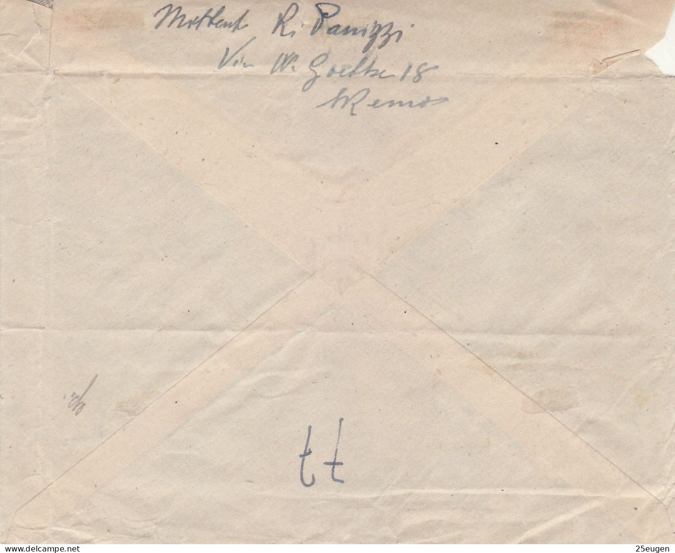 ITALY  1944 AIRMAIL R-Letter Sent From San Remo - Luftpost