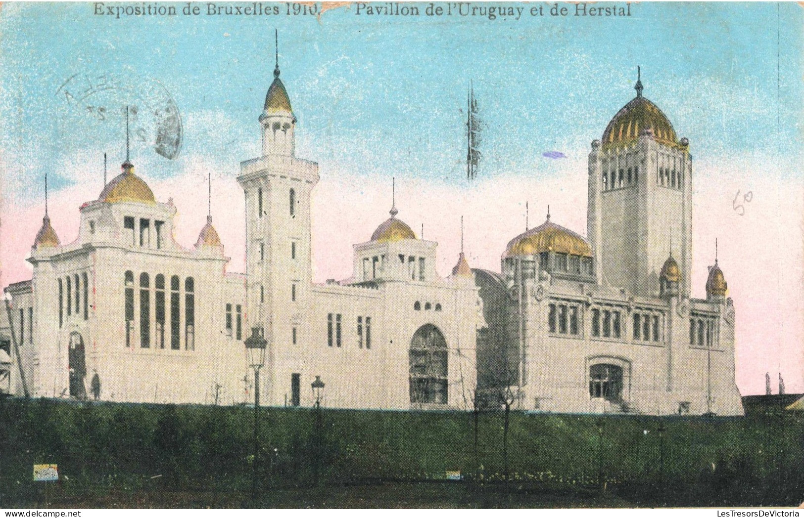 BELGIQUE - Exposition De Bruxelles, 1910 - Pavillon De L'Uruguay Et Le Herstal - Colorisé - Carte Postale Ancienne - Universal Exhibitions